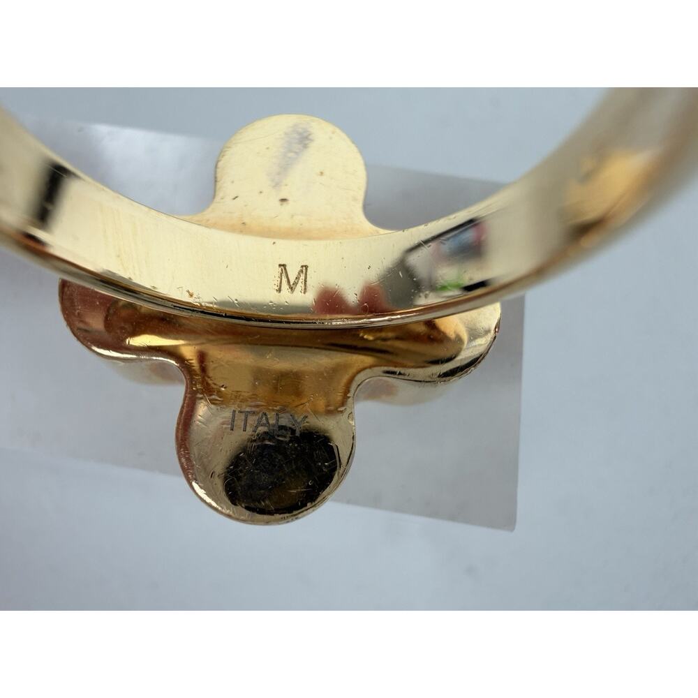 Louis Vuitton Love Letters Flower Ring in Gold-Tone Metal Size 6.25 - Picture 7 of 9